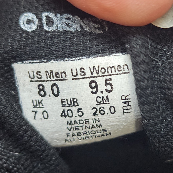 Vans OTW Disney Black Red Grey Mickey Mouse Womens Sz 9.5 Mens Sz 8 - Picture 8 of 8